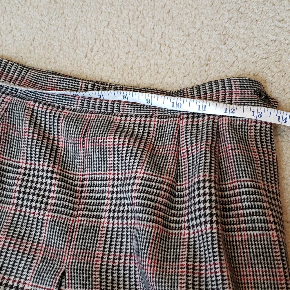 Country Suburban Vintage Wool Plaid Skirt Sz 8 - Picture 7 of 7